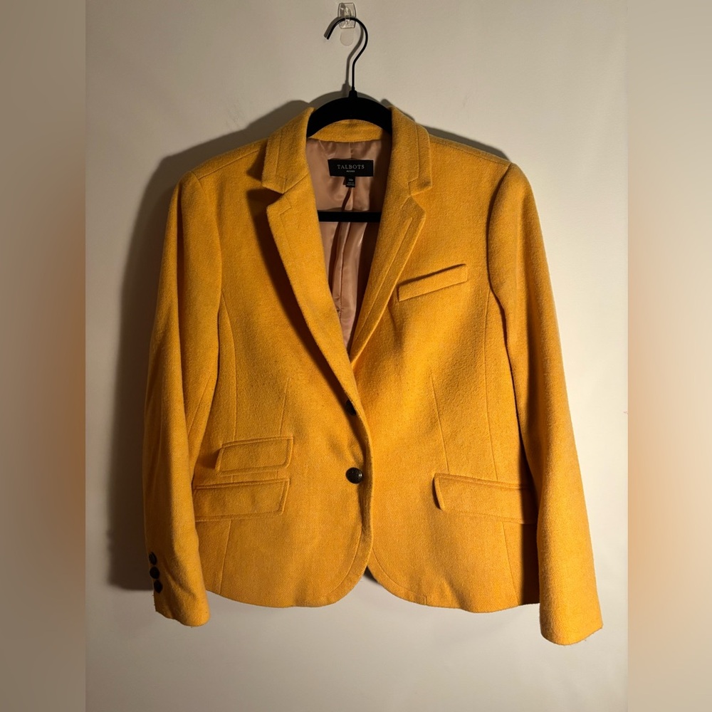 Talbots Mustard Wool blend Blazer